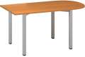 Přídavný stůl konferenční Alfa 200 - 80 x 150 cm, třešeň/stříbrný