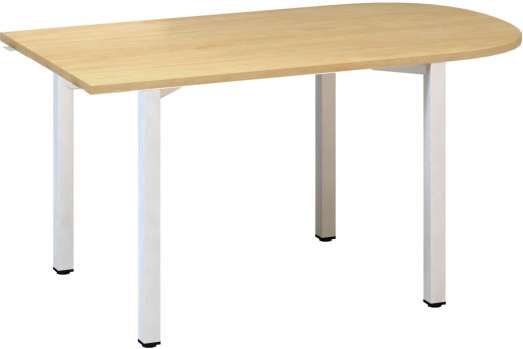 Přídavný stůl konferenční Alfa 200 - 80 x 150 cm, divoká hruška/bílý