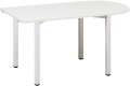 Přídavný stůl konferenční Alfa 200 - 80 x 150 cm, bílý/bílý