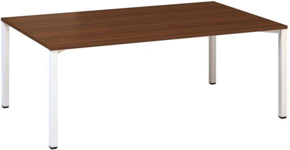 Jednací stůl Alfa 420 - 200 x 120 cm, ořech/bílý