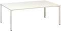 Jednací stůl Alfa 420 - 200 x 120 cm, bílý/bílý