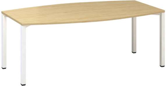 Jednací stůl Alfa 420 - 200 cm, divoká hruška/bílý