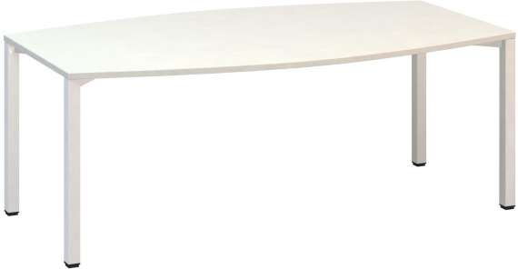 Jednací stůl Alfa 420 - 200 cm, bílý/bílý