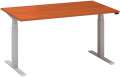 Výškově stavitelný stůl ALFA UP - 140 cm, třešeň/stříbrný