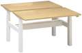 Výškově stavitelný stůl ALFA UP/duotable - 120 cm, divoká hruška/bílý