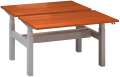 Výškově stavitelný stůl ALFA UP/duotable - 120 cm, třešeň/stříbrný