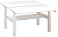Výškově stavitelný stůl ALFA UP/duotable - 120 cm, bílý/bílý