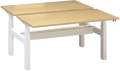 Výškově stavitelný stůl ALFA UP/duotable - 140 cm, divoká hruška/bílý