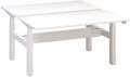 Výškově stavitelný stůl ALFA UP/duotable - 140 cm, bílý/bílý