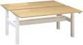 Výškově stavitelný stůl ALFA UP/duotable - 160 cm, divoká hruška/bílý