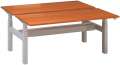 Výškově stavitelný stůl ALFA UP/duotable - 160 cm, třešeň/stříbrný
