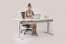 Výškově stavitelný stůl ALFA UP/duotable - 160 cm, třešeň/bílý