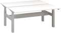Výškově stavitelný stůl ALFA UP/duotable - 160 cm, bílý/stříbrný