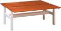 Výškově stavitelný stůl ALFA UP/duotable - 180 cm, třešeň/bílý