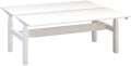 Výškově stavitelný stůl ALFA UP/duotable - 180 cm, bílý/bílý