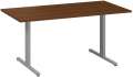 Jednací stůl Alfa 455 - 160 cm, ořech/stříbrný