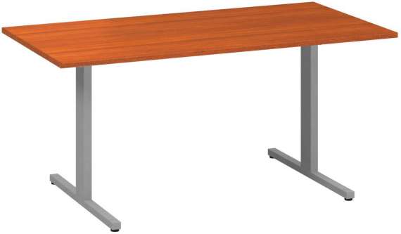 Jednací stůl Alfa 455 - 160 cm, třešeň/stříbrný