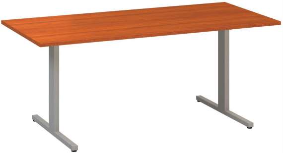 Jednací stůl Alfa 455 - 180 cm, třešeň/stříbrný