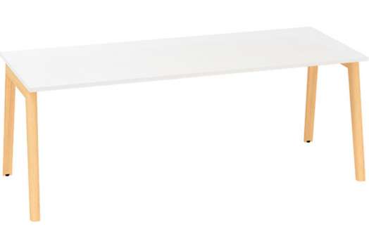 Jednací stůl Alfa Root - 200 x 100 cm, bílý