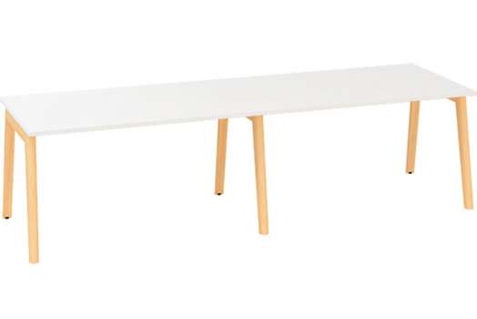 Jednací stůl Alfa Root - 280 x 100 cm, bílý