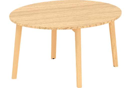 Jednací stůl Alfa Root - nízký, kruhový, 90 cm, dub Vicenza