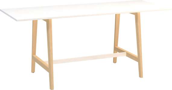 Jednací stůl Alfa Root - 260 x 100 cm, vysoký, bílý