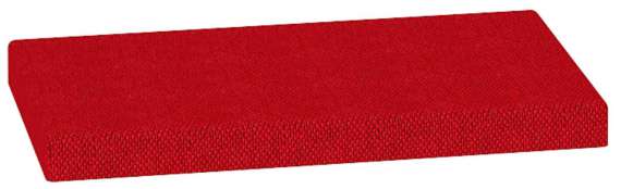 Čalouněný sedák kontejneru Alfa Root - úzký, červený