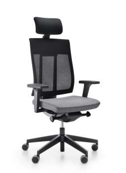 Kancelářská židle Xenon Net 110SL,SY - synchro, šedá