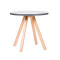 Kávový stolek Wood, průměr 60 cm - antracit/buk