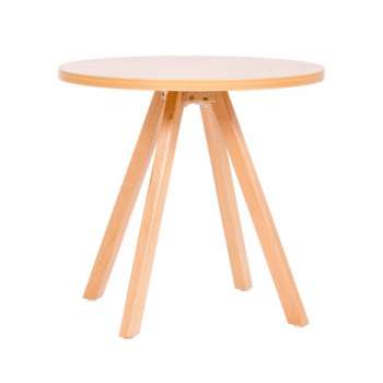 Kávový stolek Wood, průměr 60 cm - buk/buk