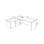 Psací stůl Lenza Trevix - 200,5 x 180 cm, levý, dub pískový/bílý lesk