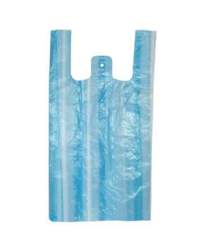 Tašky mikrotenové - nosnost 4 kg, 6 mic, modro-bílé pruhy, 100 ks