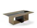 Jednací stůl Lenza Trevix - 260 x 140 cm, dub pískový/černý lesk