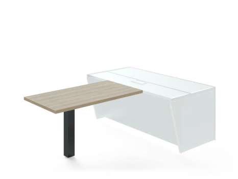 Přídavný stůl Lenza Trevix - 138 x 75 cm, dub pískový/černý lesk