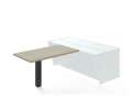 Přídavný stůl Lenza Trevix - 138 x 75 cm, dub pískový/černý lesk