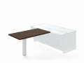 Přídavný stůl Lenza Trevix - 138 x 75 cm, dub Charleston/bílý lesk