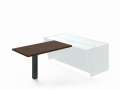 Přídavný stůl Lenza Trevix - 138 x 75 cm, dub Charleston/černý lesk