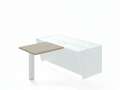 Přídavný stůl Lenza Trevix - 90 x 75 cm, dub pískový/bílý lesk