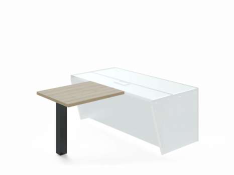 Přídavný stůl Lenza Trevix - 90 x 75 cm, dub pískový/černý lesk