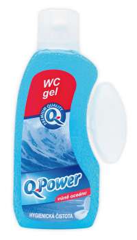 WC gel Q-Power - se zásobníkem, oceán, 400 ml