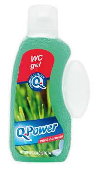 WC gel Q-Power - se zásobníkem, borovice, 400 ml