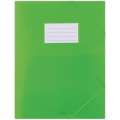 Desky s chlopněmi a gumičkou Donau - A4, plastové, zelené, 1 ks