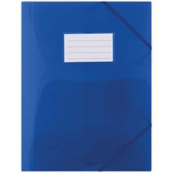 Desky s chlopněmi a gumičkou Donau - A4, plastové, modré, 1 ks