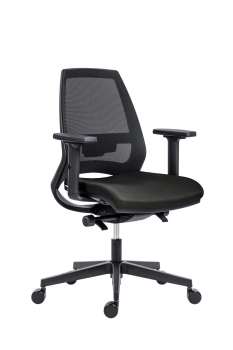Kancelářská židle Infinity Net - synchronní, černá