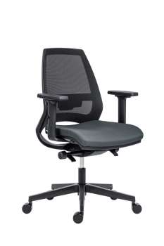 Kancelářská židle Infinity Net - synchronní, černá/šedá