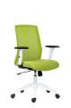 Kancelářská židle Novello White - synchronní, bílá/zelená