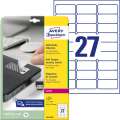 Etikety s ochranou proti manipulaci Avery Zweckform - bílé, šachovnice, 63,5 x 29,6 mm, 540 ks