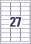 Etikety s ochranou proti manipulaci Avery Zweckform - bílé, "šachovnice", 63,5 x 29,6 mm, 540 ks