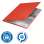 Kartonové desky s  gumičkou Leitz RECYCLE - A4, ekologické, červené, 1 ks