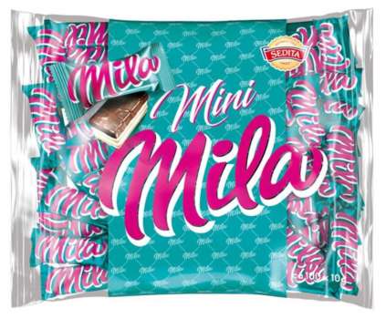 Oplatky Mila Mini s mléčnou krémovou náplní v kakaové polevě 100 ks